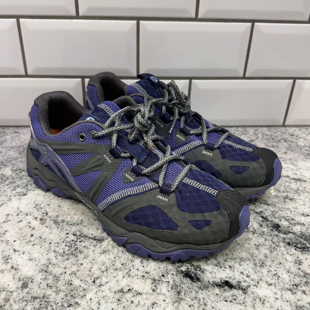 Merrell Women 8.5 Equinox Trail Running Shoes Purple Grey Hiking Gorpcore J32702